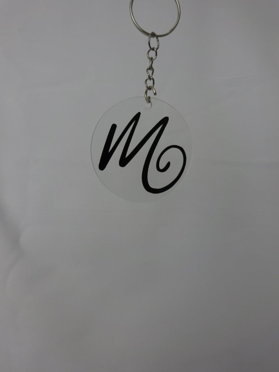 Circle Single Initial Keychain