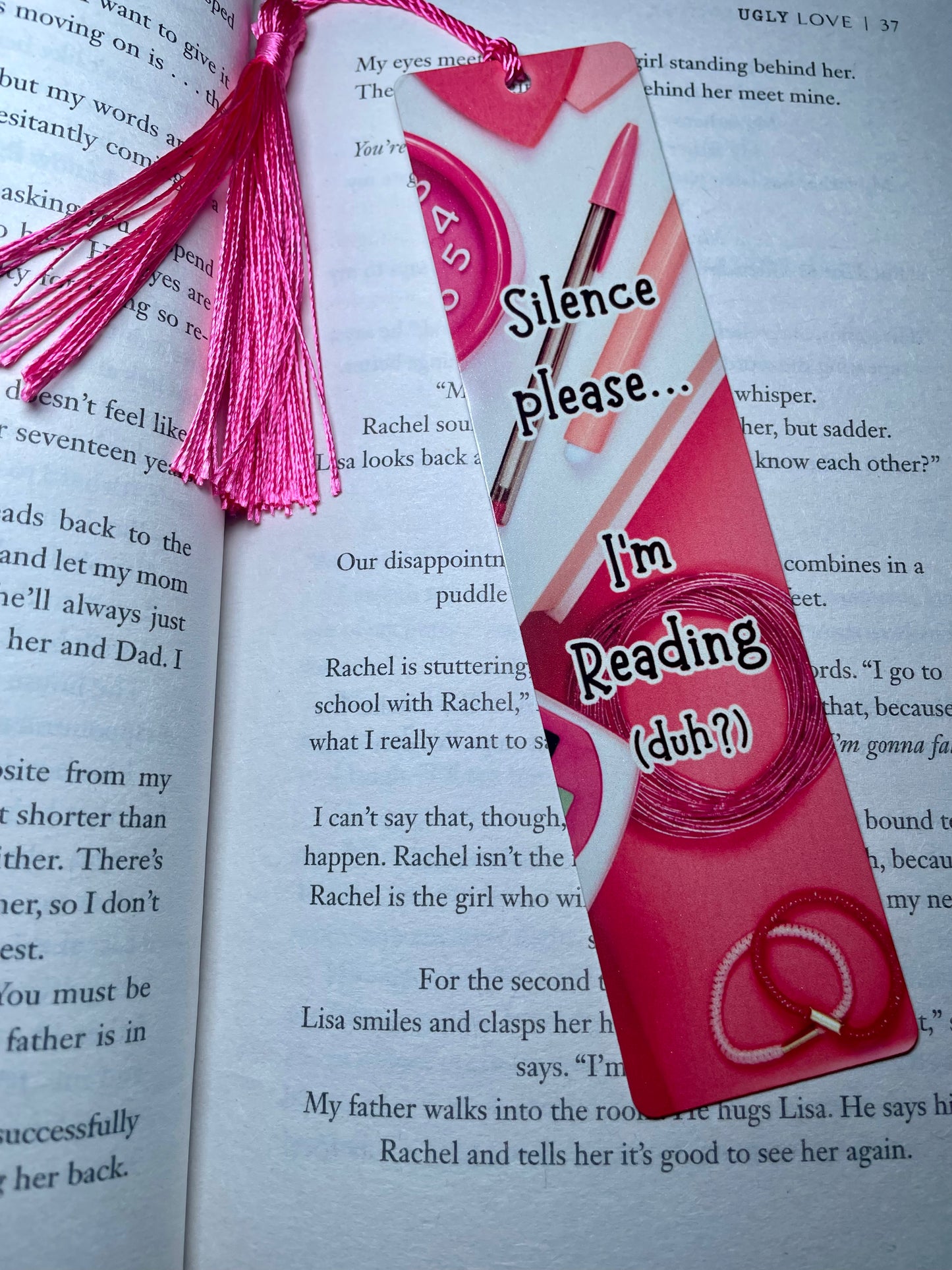 Silence I'm Reading (Duh?) Single Sided Bookmark