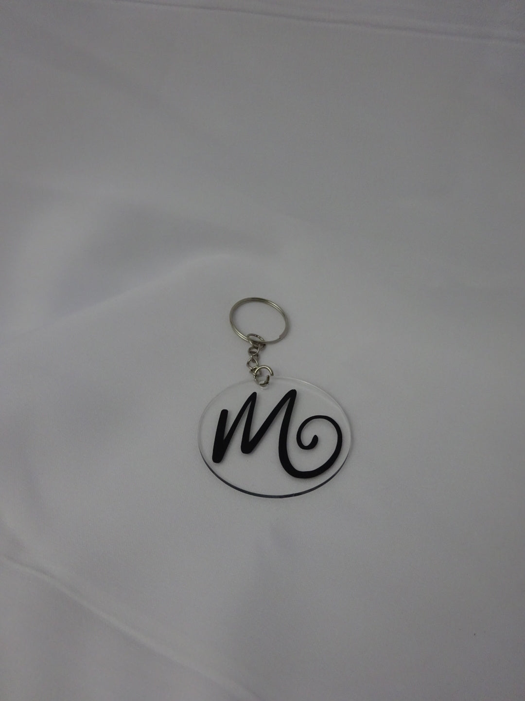 Circle Single Initial Keychain