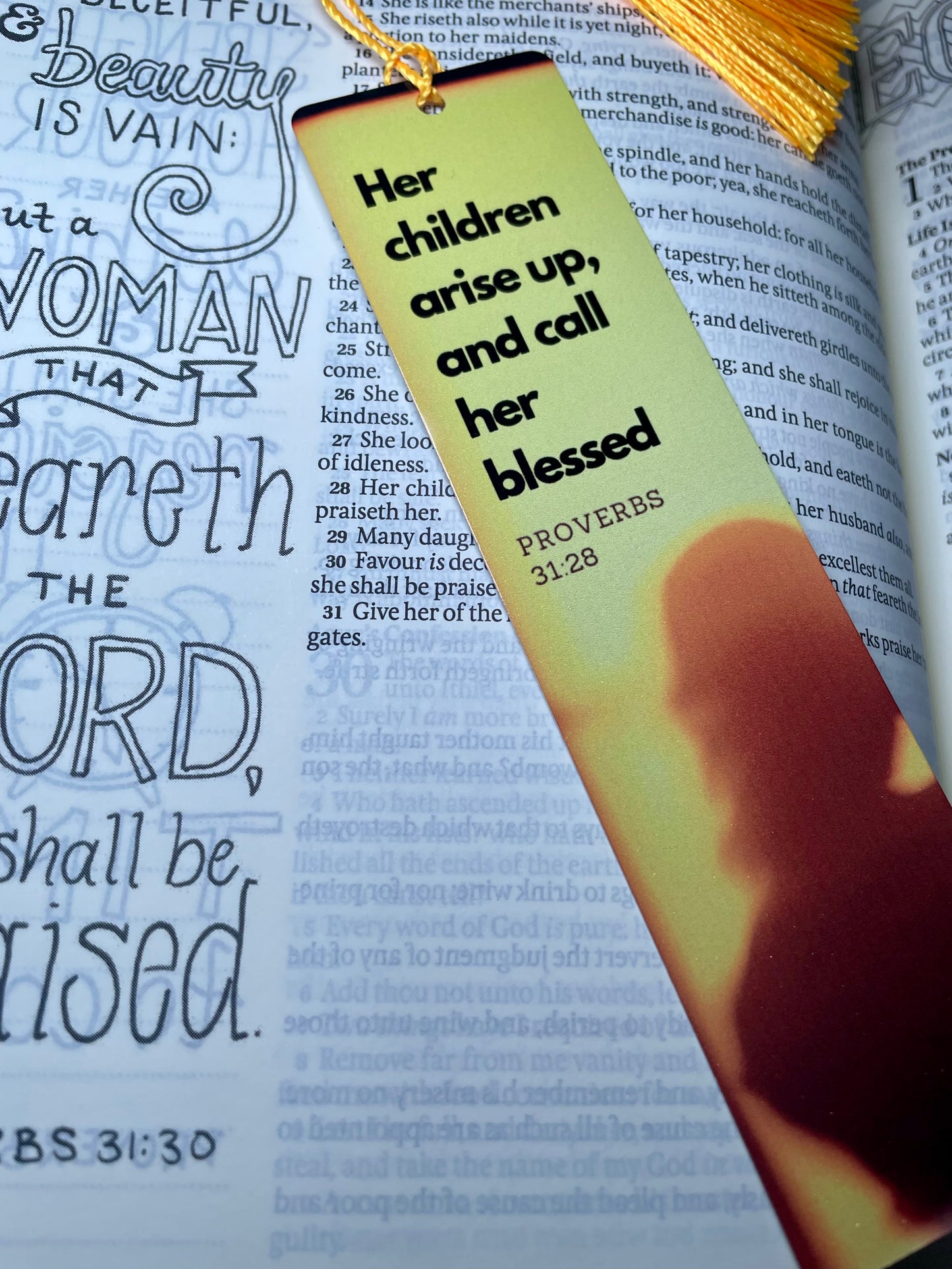 Proverbs 31:28 Single Sided Bookmark
