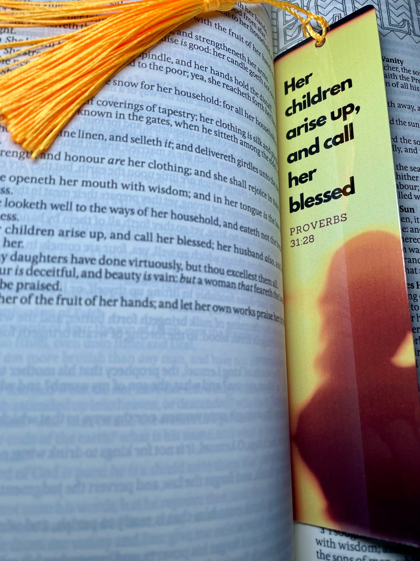 Proverbs 31:28 Single Sided Bookmark
