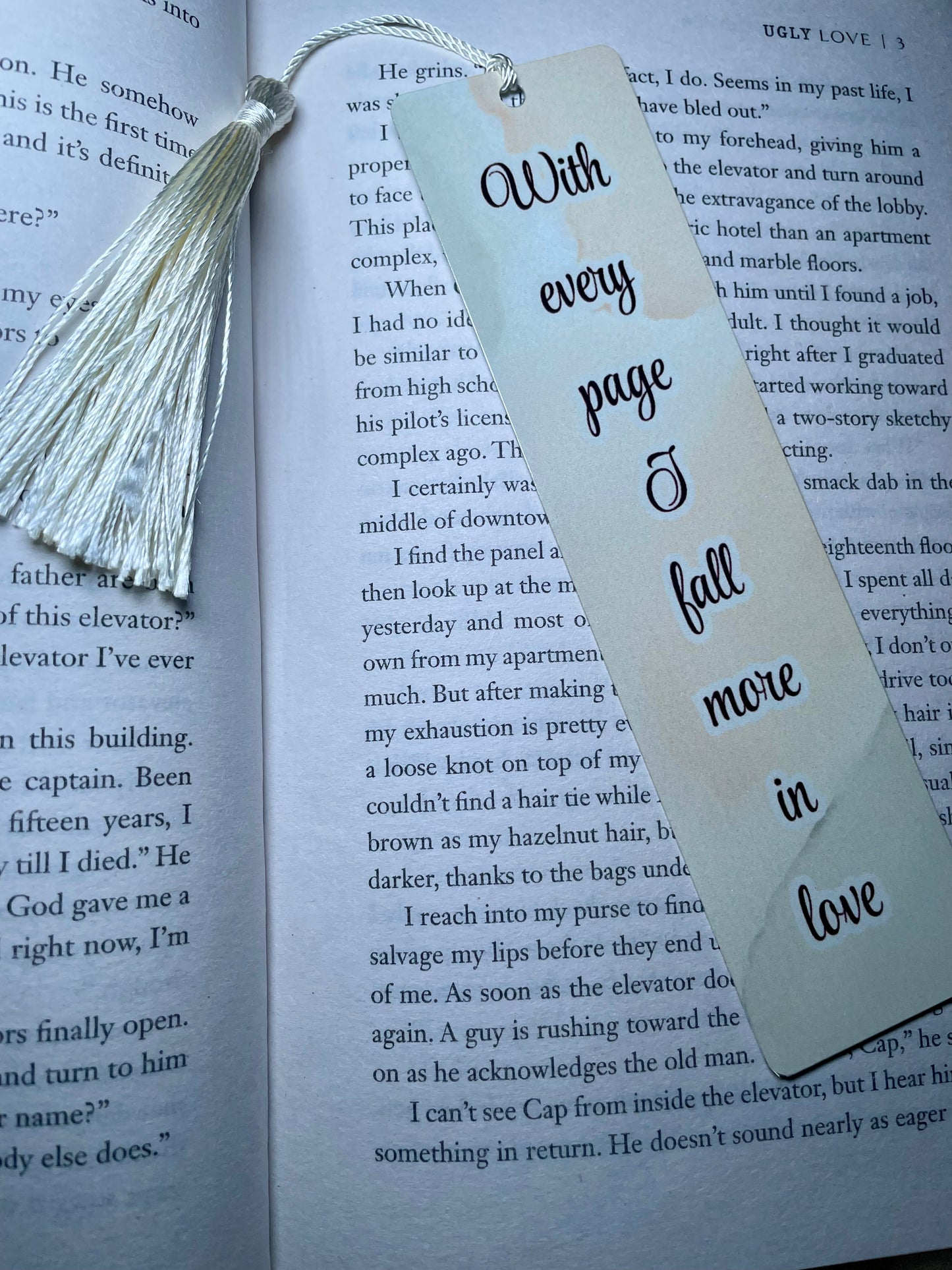 With Every Page Single Sided Bookmark